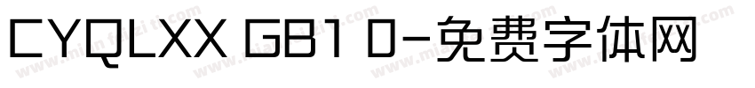 CYQLXX GB1 0字体转换